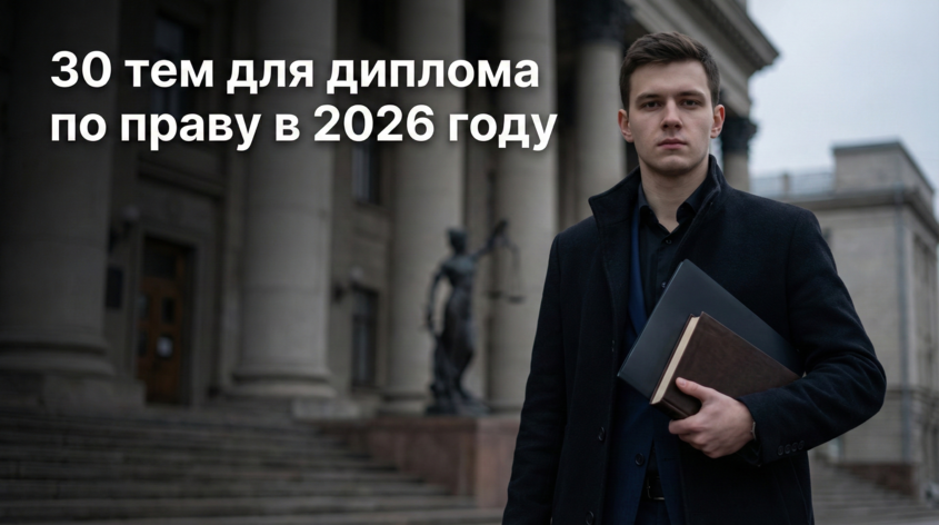 30 тем для диплома по праву в 2026 году: как выбрать тему, которую реально защитить (с примерами формулировок)