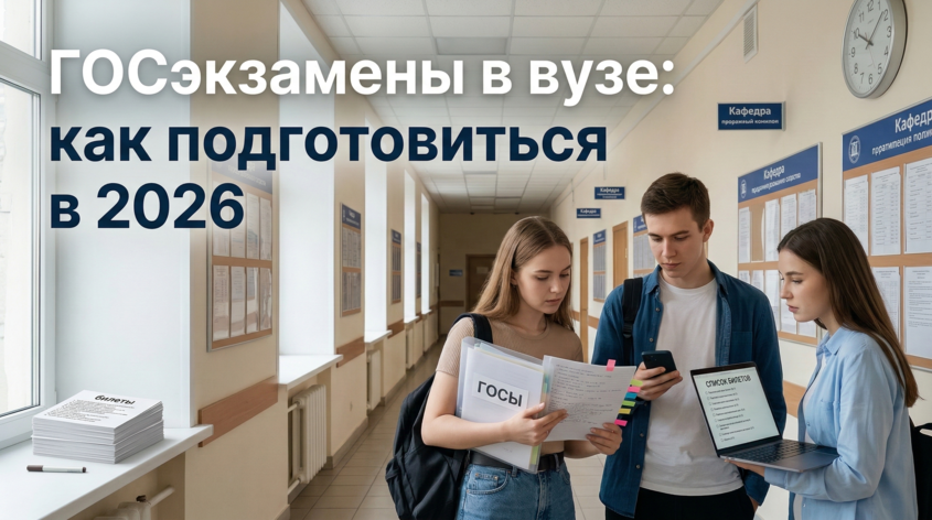 Госэкзамены в вузе: что это такое и как подготовиться к ГОСам в 2026 году
