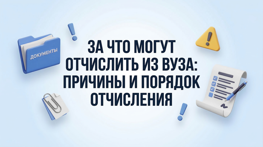 За что могут отчислить из вуза: причины и порядок отчисления