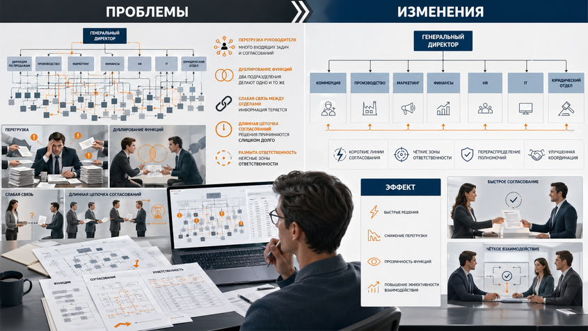 анализ организационной структуры в дипломе